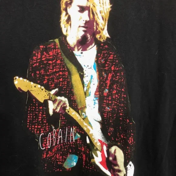 MENS KURT COBAIN T-SHIRT SIZE XL - Picture 2 of 5
